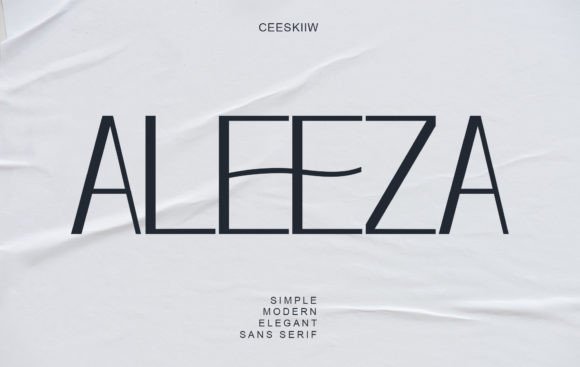 Aleeza: An Elegant Sans Serif Font for Editorial Design and Brand Storytelling
