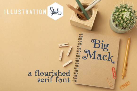 Big Mack: A Whimsical Serif Font for Editorial Design