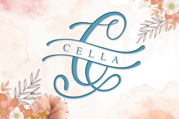 Cella Monogram: A Dainty Decorative Font for Real Branding Work