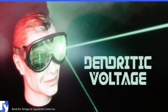 Dendritic Voltage: A Techno Display Font for Branding
