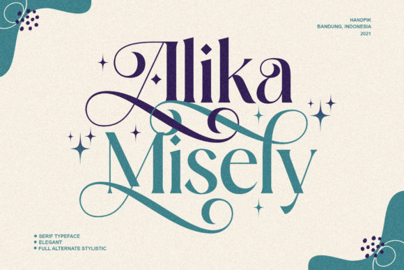 Elegant Serif Font Alika Misely for Handmade Products