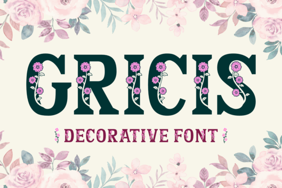 Gricis Decorative Font: Floral Elegance for Editorial and Blog Design