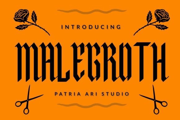 Malegroth: A Blackletter Font That Gives Small Brands Big Character
